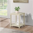 Scranton & Co Wood End Table in Whitewash Finish with Open Shelf Storage