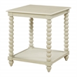 Scranton & Co Wood End Table in Whitewash Finish with Open Shelf Storage