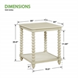 Scranton & Co Wood End Table in Whitewash Finish with Open Shelf Storage