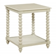 Scranton & Co Wood End Table in Whitewash Finish with Open Shelf Storage