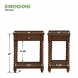 Scranton & Co Wood Side Table with Drawer in Dark Walnut Finish