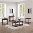Scranton & Co Wood Coffee Table in Dark Walnut with Open Shelf Storage