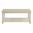 Scranton & Co Wood Coffee Table in Whitewash with Open Shelf Storage