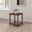 Scranton & Co Wood End Table in Dark Walnut Finish with Open Shelf