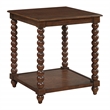 Scranton & Co Wood End Table in Dark Walnut Finish with Open Shelf