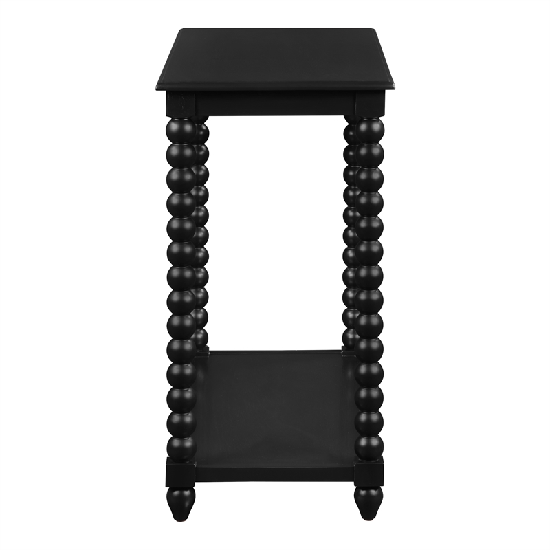 Scranton & Co Cottage Foyer Table in Black Engineered Wood with Shelf