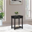Scranton & Co Cottage Side Table with Drawer in Black Engineered Wood