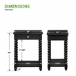 Scranton & Co Cottage Side Table with Drawer in Black Engineered Wood