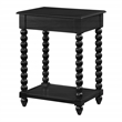 Scranton & Co Cottage Side Table with Drawer in Black Engineered Wood