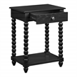 Scranton & Co Cottage Side Table with Drawer in Black Engineered Wood