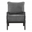Scranton & Co Spindle Accent Chair in Charcoal Fabric with Wood Frame
