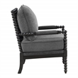 Scranton & Co Spindle Accent Chair in Charcoal Fabric with Wood Frame