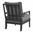 Scranton & Co Spindle Accent Chair in Charcoal Fabric with Wood Frame