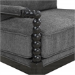 Scranton & Co Spindle Accent Chair in Charcoal Fabric with Wood Frame