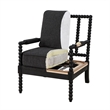 Scranton & Co Spindle Accent Chair in Charcoal Fabric with Wood Frame