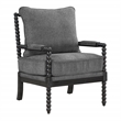 Scranton & Co Spindle Accent Chair in Charcoal Fabric with Wood Frame