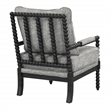 Scranton & Co Spindle Accent Chair in Graphite Black Fabric Wood Frame