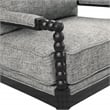 Scranton & Co Spindle Accent Chair in Graphite Black Fabric Wood Frame