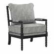 Scranton & Co Spindle Accent Chair in Graphite Black Fabric Wood Frame