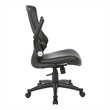 Scranton & Co Screen Back Manager's Chair in Black Faux Leather Seat