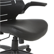 Scranton & Co Screen Back Manager's Chair in Black Faux Leather Seat