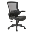 Scranton & Co Screen Back Manager's Chair in Black Faux Leather Seat