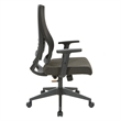 Scranton & Co Black Mesh Back Office Chair in Black Frame with Linen Fabric