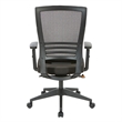 Scranton & Co Black Mesh Back Office Chair in Black Frame with Linen Fabric