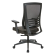 Scranton & Co Black Mesh Back Office Chair in Black Frame with Linen Fabric
