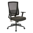 Scranton & Co Black Mesh Back Office Chair in Black Frame with Linen Fabric