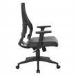 Scranton & Co Black Mesh Back Office Chair in Black Frame with Faux Leather
