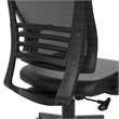 Scranton & Co Black Mesh Back Office Chair in Black Frame with Faux Leather
