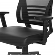 Scranton & Co Black Mesh Back Office Chair in Black Frame with Faux Leather