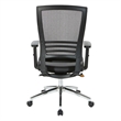 Scranton & Co Mesh Back Office Chair Chrome Base in Black Bonded Leather