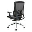 Scranton & Co Mesh Back Office Chair Chrome Base in Black Bonded Leather