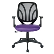 Scranton & Co Purple Mesh Screen Back Task Chair with Flip Arms Silver Base