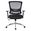 Scranton & Co Black Mesh Back Task Chair with Chrome Base and Locking Tilt