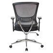 Scranton & Co Black Mesh Back Task Chair with Chrome Base and Locking Tilt