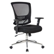 Scranton & Co Black Mesh Back Task Chair with Chrome Base and Locking Tilt