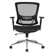 Scranton & Co Black Mesh Screen Back Manager's Chair with Adjustable Arms