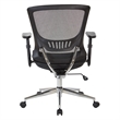 Scranton & Co Black Mesh Screen Back Manager's Chair with Adjustable Arms