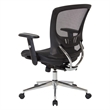 Scranton & Co Black Mesh Screen Back Manager's Chair with Adjustable Arms