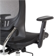 Scranton & Co Black Mesh Screen Back Manager's Chair with Adjustable Arms