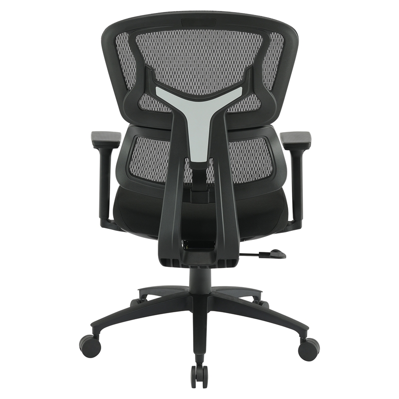 Scranton & Co Mesh Back Manager's Chair with Lumbar Support and Tilt Control