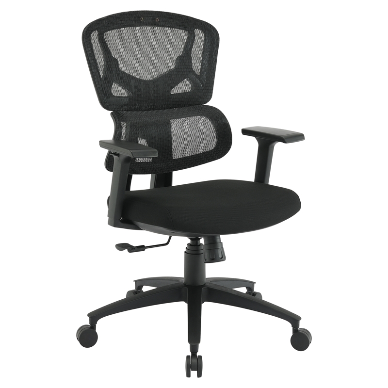 Scranton & Co Mesh Back Manager's Chair with Lumbar Support and Tilt Control