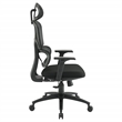 Scranton & Co Black Mesh Back Office Chair with Headrest and Adjustable Arms