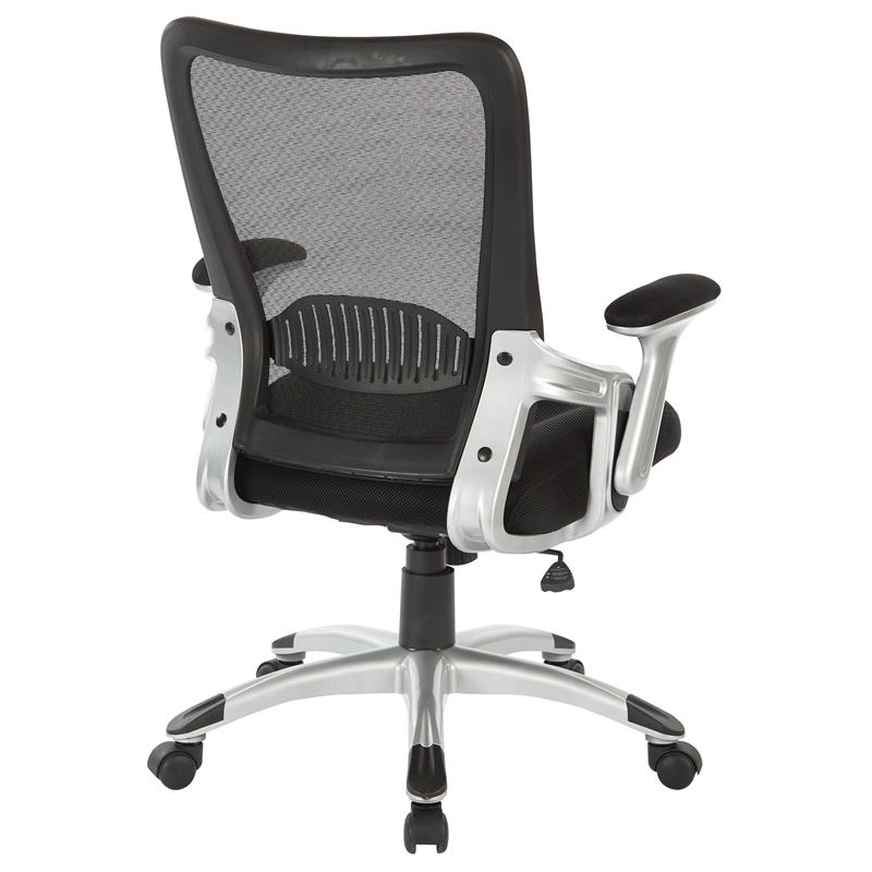 Scranton & Co Mesh Back Manager's Chair in Black Mesh Fabric Seat