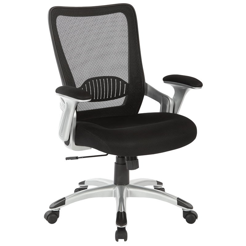 Scranton & Co Mesh Back Manager's Chair in Black Mesh Fabric Seat