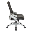 Scranton & Co Mesh Screen Back Office Chair in Black Faux Leather Seat