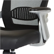 Scranton & Co Mesh Screen Back Office Chair in Black Faux Leather Seat